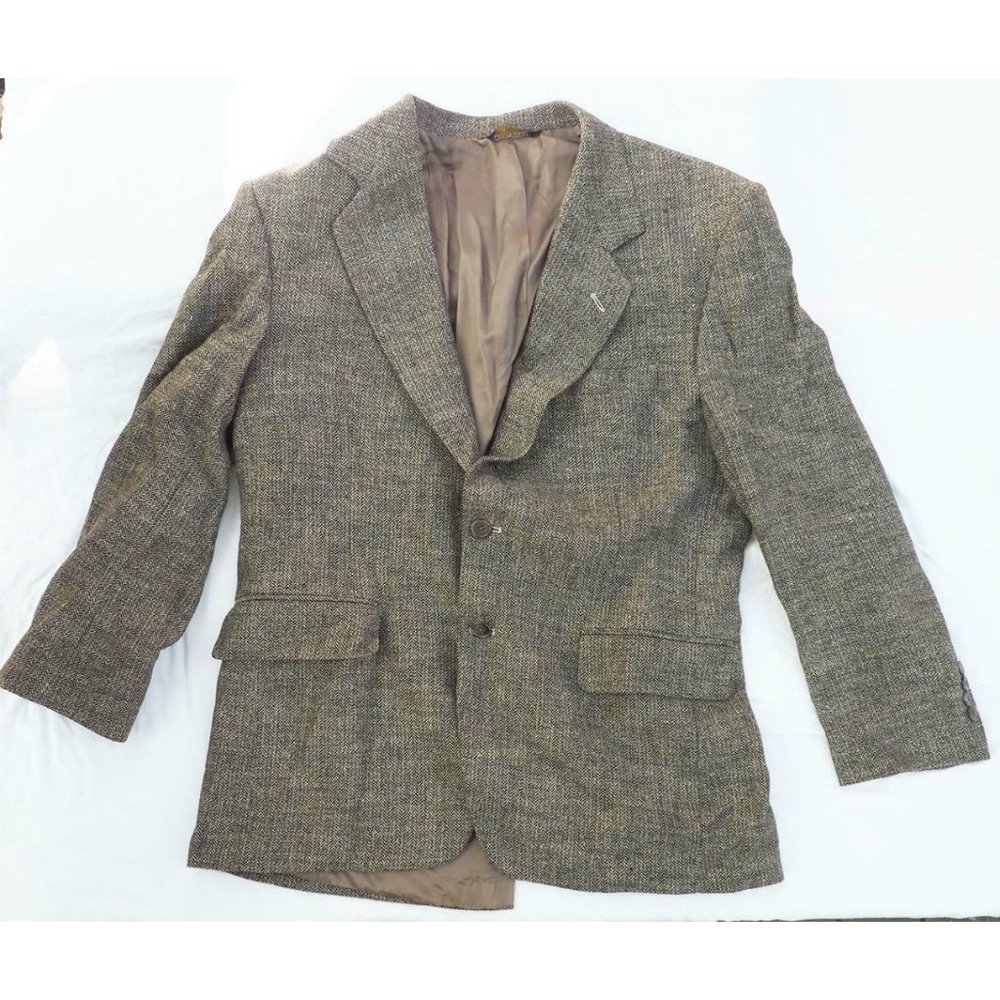 Warren Sewell Herringbone 100% Wool Suit Jacket